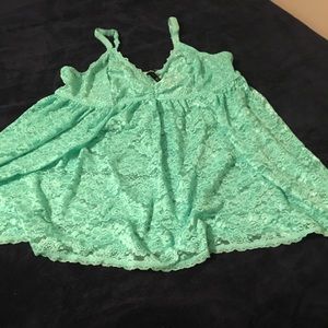 Torrid mint green lingerie top.